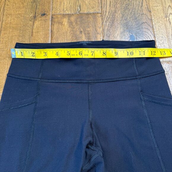 LULULEMON Reflective "Tight Stuff II" High Rise 7/8 Tight Black Size 4 - Picture 2 of 6